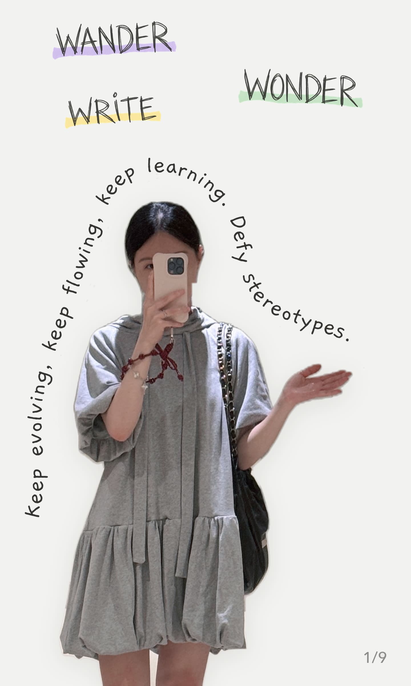 Wander, Write, Wonder. Keep evolving, keep flowing, keep learning. Defy stereotypes.